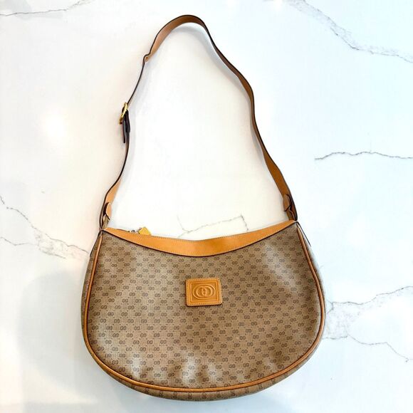 Gucci Handbags - Vintage Gucci Shoulder Crossbody Bag in Micro GG Print